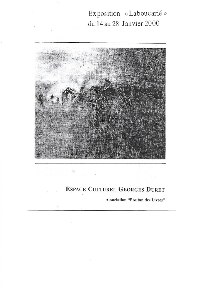 thumbnail of Exposition Laboucarié janvier 2000