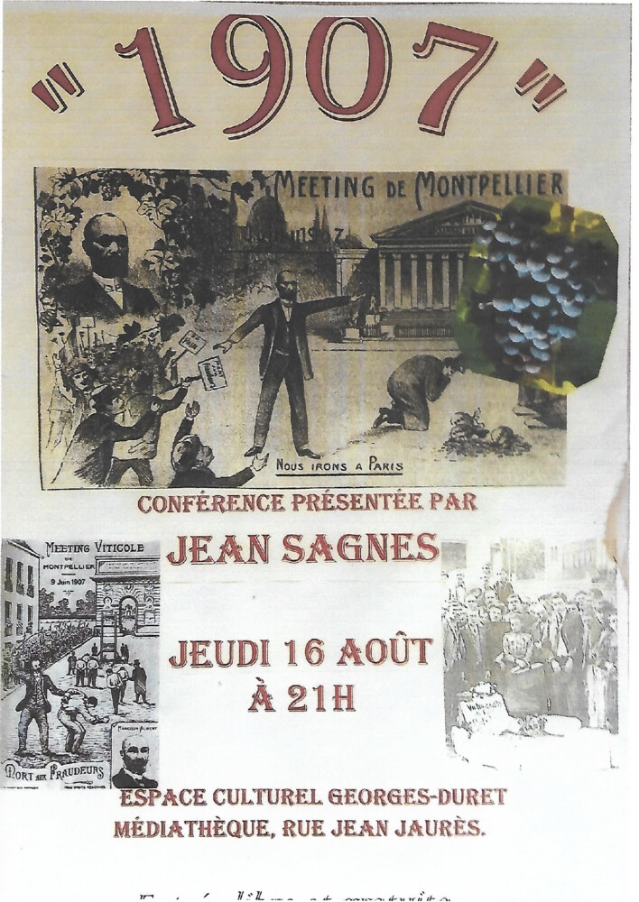 thumbnail of Conférence mouvement viticole de 1907 16 août 2001
