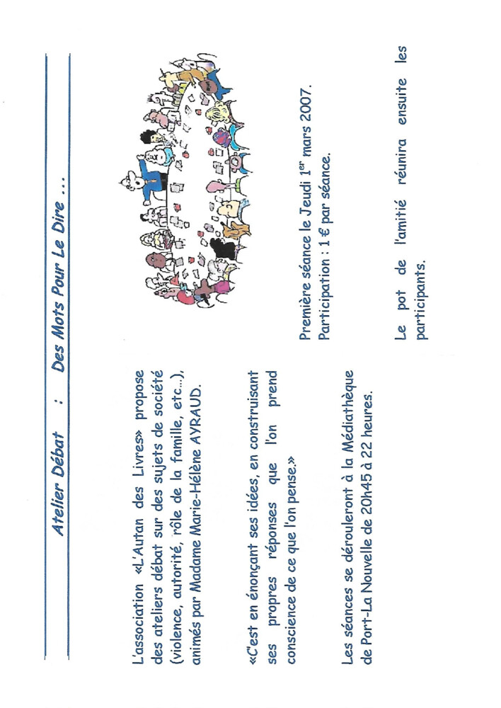 thumbnail of Des mots pour le dire le 1 er mars 2007