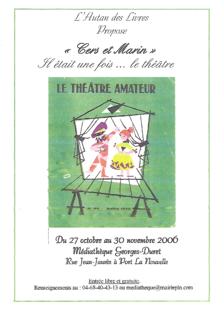 thumbnail of exposition le Théâtre amateur novembre 2006