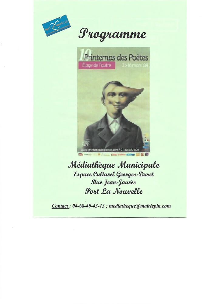 thumbnail of Printemps des poètes 2008