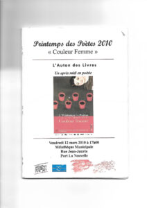thumbnail of Printemps des poètes mars 2010