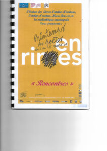thumbnail of rencontre printemps des poètes 2009
