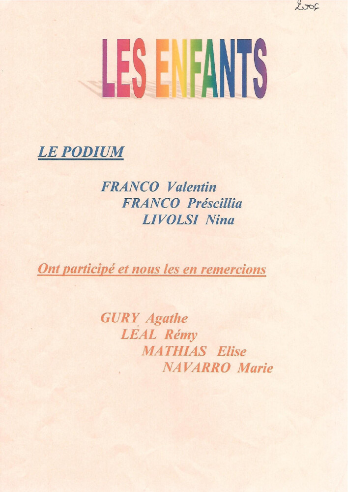 thumbnail of Résultats Concours Lire en fête 2006