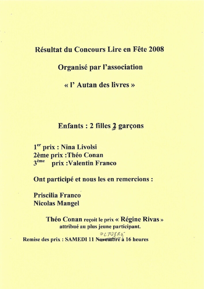 thumbnail of Résultats Concours lire en fête 2008
