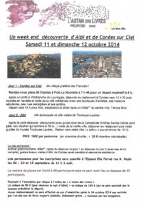 thumbnail of Sortie a Albi et Cordes sur ciel le 11 et 12 octobre 2014