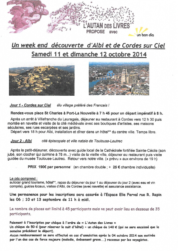 thumbnail of Sortie a Albi et Cordes sur ciel le 11 et 12 octobre 2014