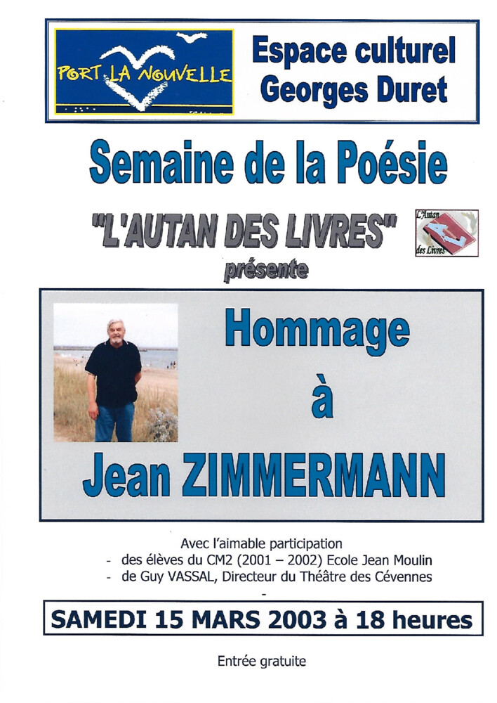 thumbnail of Printemps des poètes 15 mars 2003