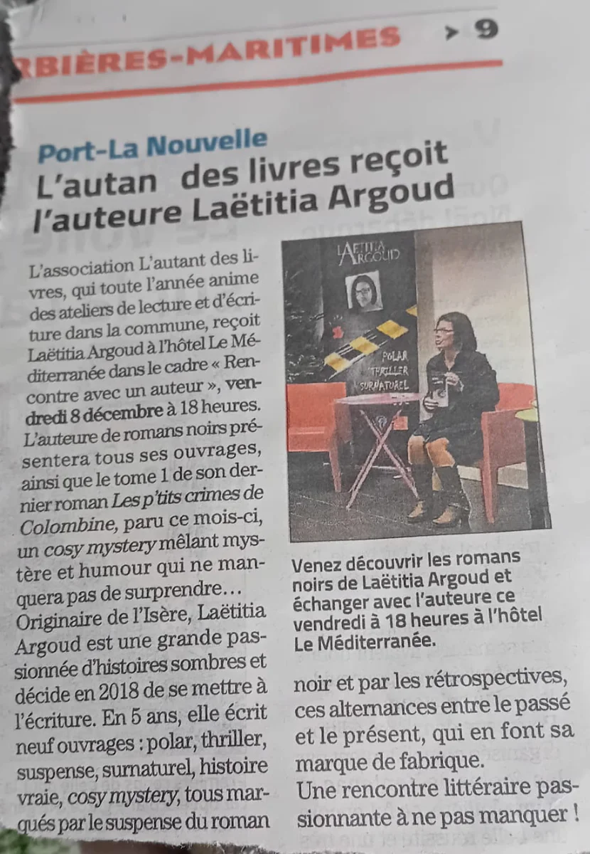Rencontre avec Laëtitia Argoud
